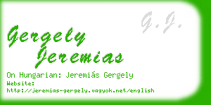 gergely jeremias business card