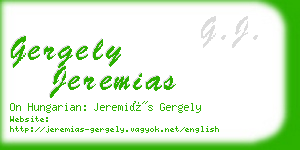 gergely jeremias business card